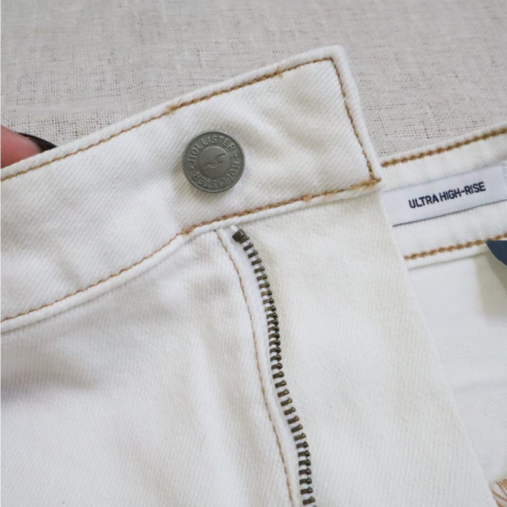 Hollister Ultra High Rise Contrast Stitch Denim Skirt NWT - Picture 6 of 10